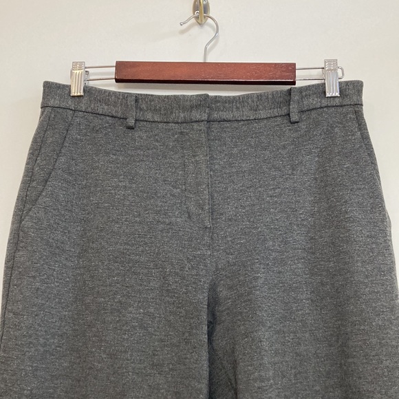 Babaton Dress Pants Womens 8 Gray Trouser Crop Stretch Jersey Straight Leg - Picture 3 of 13